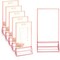Stockroom Plus Clear Acrylic Sign Holder with Rose Gold Borders, Vertical Stand (4 x 6 in, 6 Pack)
